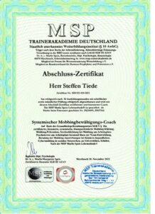 Zertifikat Systemischer Mobbingbewältigungscoach